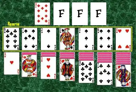 The initial layout of the game of Agnes