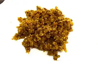 Banana stem fry with coconut