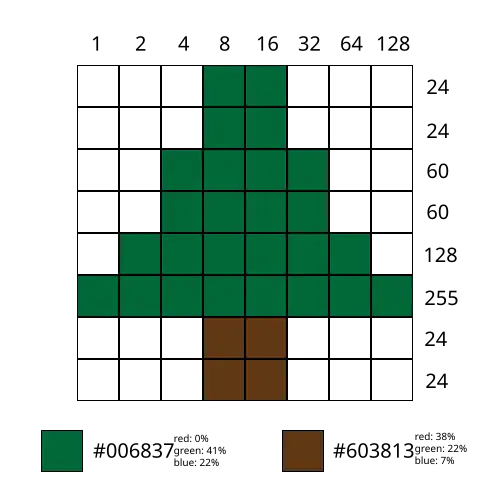 Christmas Tree Bitmap Illustration