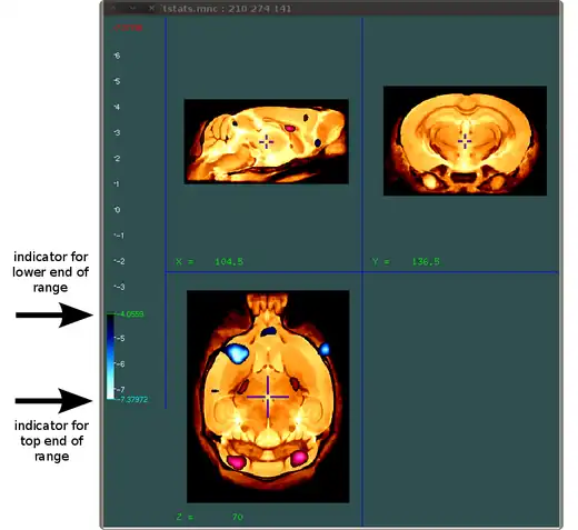 Display overlaying images transparency step 2 MINC toolkit
