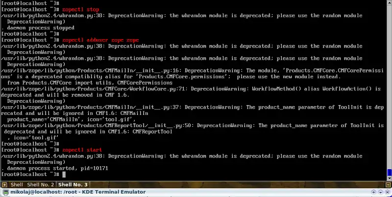 Adding a manager user to new Zope instance
