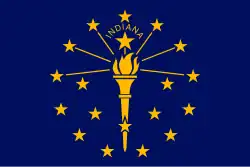 Flag of indiana.