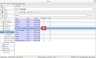 Set the language as translatable