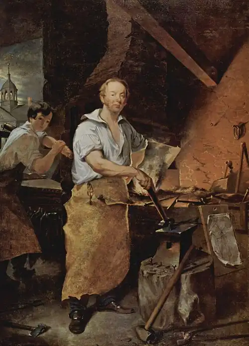 Picture of a blacksmith.