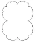 c = 0.25 = 1/4 t he root of the main cardioid. Julia set is a cauliflower.