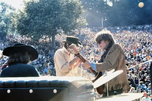 Musicians perform during the Summer of Love in 1967
