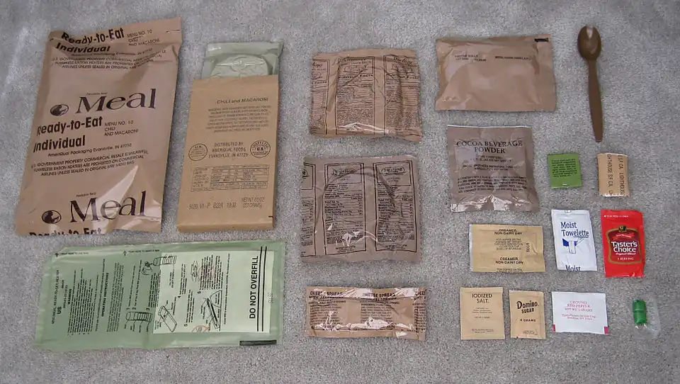 MRE are designed to be compact, filling, and quick to prepare.