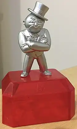 The Mr. Monopoly token from Monopoly for Sore Losers.