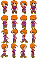 Orange haired girl sprite
