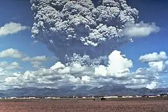 A volcanic eruption.