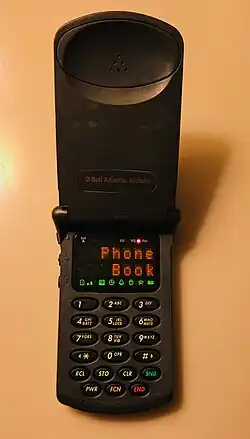 A Motorola StarTAC cell phone.
