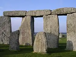 Inside the stone circle Stonehenge