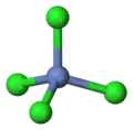 tetrahedral: tetrachloronickelate(II), [NiCl4]2−