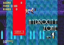 Intro screen to Hydrocity Zone Act 1