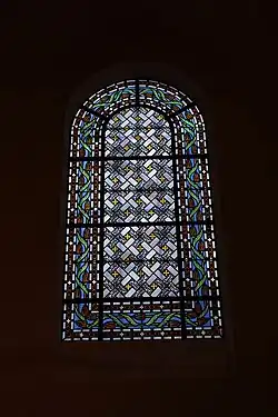 Stained glass in geometric designs