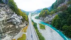 A164 highway in North Ossetia–Alania.[1]