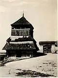 Belfry of the Trinity Church in Zinkov, established in 1726, photographed circa 1880-1905