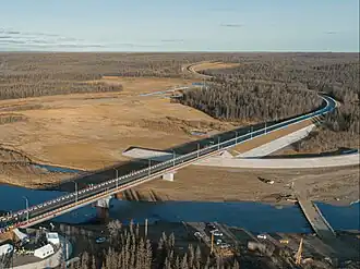 A331 highway bridge over the river.