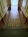 Floor of a historic building in Kharkiv laid with Bergenheim tiles