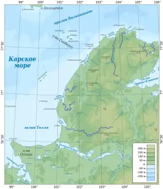 Map showing the location of Cape Vega