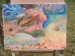 Anastasian painting at a festival in Belgorod