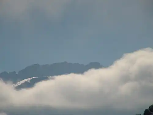 Mount Boyuk Kirs as seen from the Shusha District during winter.