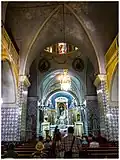The altar and cupola in the church