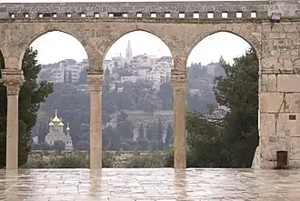 The eastern colonnade (background: Church of Mary Magdalene)