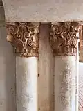 Decorative capitals around the mihrab