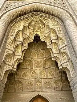 Abbasid-style muqarnas in one of the iwans of the Abbasid Palace (1181) in Baghdad, Iraq