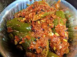 Ivy gourd with onion pickle curry