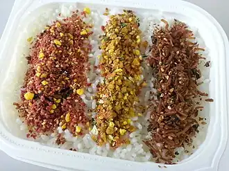 Three types of furikake