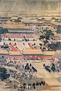 Gate of Heavenly Purity and Palace of Heavenly Purity in Qianlong Emperor's era, 1750s in summer.