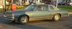 1977 Pontiac Parisienne coupe (with wheel skirts removed)