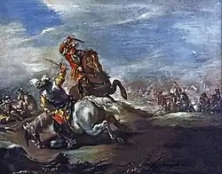 Duel between knights Gianantonio Guardi