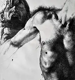 Torso II. pen drawing 29 x 42&nbsp;cm, 1999