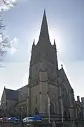 A composite photo of Lancaster Cathedral from the northwest