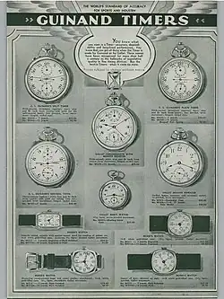 Vintage catalog with Guinand Timers