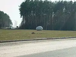 "Big Egg" monument near Ivankiv's bus station