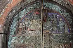 Carved wooden door in the Sita Rama temple