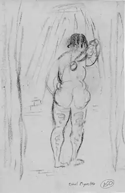 Lady With Brush In Shower