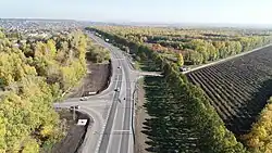 The 16th km of A322 road at the entrance to Barnaul of Altai Krai, Russia [4]