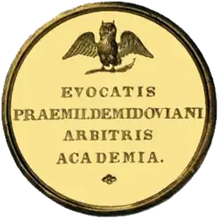 A golden medallion of 1831 Award