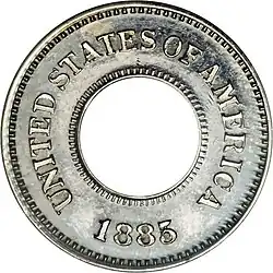 Obverse of the 1885 ring cent.