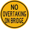 No overtaking on bridge