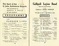 1954 AJC Queen Elizabeth Stakes showing Band Entertainment program