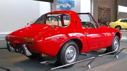 Rear view of 1965 Sports 800 with roof panel removed