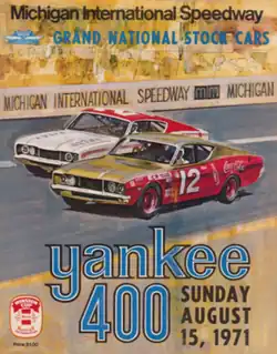 1971 Yankee 400 program cover