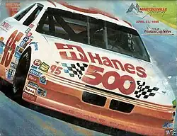 The 1995 Hanes 500 program cover
