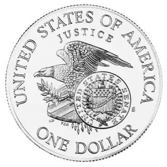 Robert F. Kennedy silver dollar reverse